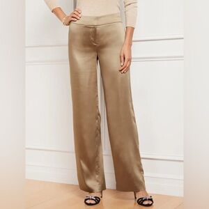 Talbots 100% Silk Wide Leg Pants Size 6